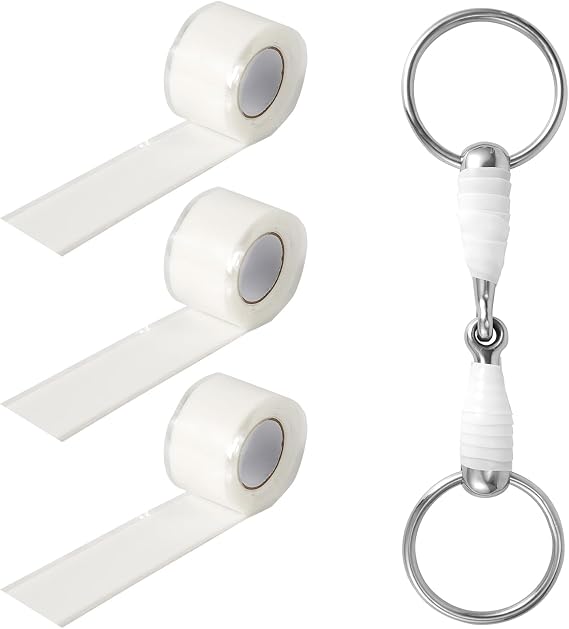 NQEUEPN 3 Rolls Horse Bit Wrap Tape, Elastic Horse Bit Guards Protector for Equines Equestrian, Silicone Horse Bit Accessories Protection for Horses Bit Care Supplies