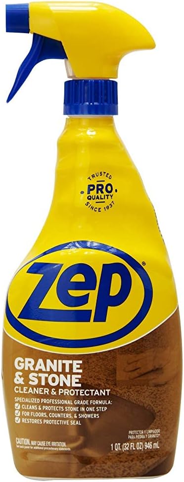 Zep Granite and Stone Cleaner and Protectant - 32 oz (Case of 1) ZUCSPP - Specialized Professional Grade Formula Cleans and Protects Stone