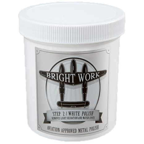 BrightWork Polish Step 2 - White Polish 16 Ounce - Aviation Approved Metal Polish
