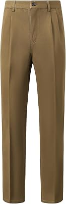 Allthemen Mens Dress Pants Wrinkle Resistant Casual Straight Fit Slacks Trousers for Office Work Business