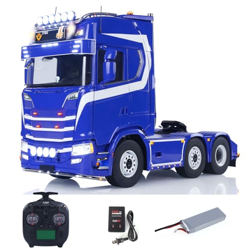 770S 114 RC Tractor Truck 6X6 Metal Chassis Axle Locks RTR 3Speed Lorry Car Smoke Sound Light Unit Cabin Suspension St8 Hobby Grade Model for Adult Hobby