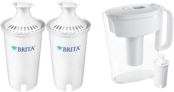 Brita Water Pitchers and Standard Replacement Filters Bundle (2 Count)