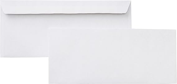Amazon Basics #10 Security-Tinted Self-Seal Business Envelopes for Documents, Privacy, Home & Office, White, 500-Pack