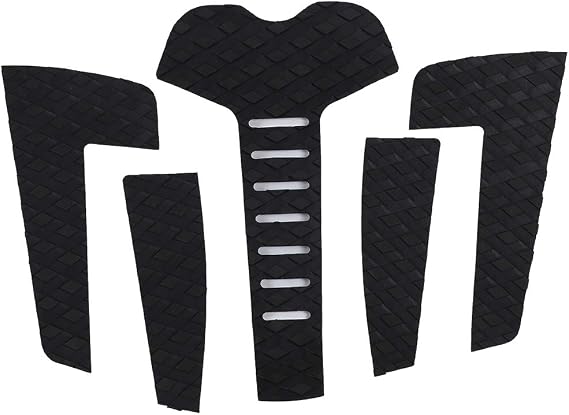 Surfboard Traction Pads, Premium EVA Anti-Slip Tail Deck Grip 5 Piece Set for Surfing Skimboarding Paddling