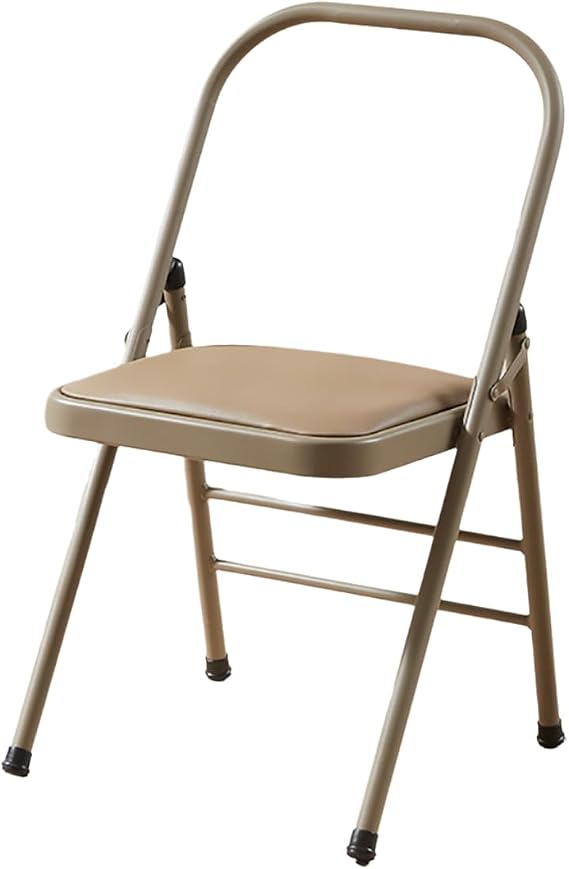 Transform Your Yoga Practice with Our Reinforced Folding Chair. It's Perfect for Backbends, Restorative Poses, and More,Brown