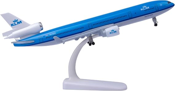 1:300 Scale Airplane - Holland MD11 KLM Metal Alloy Model for Gift and Decoration