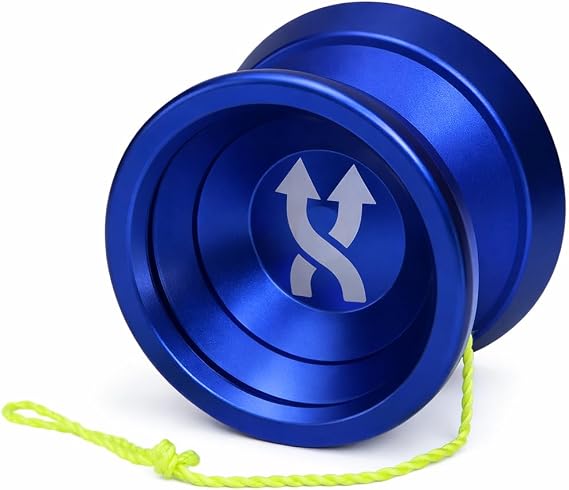 Double Agent Metal Professional Yo-yo Aluminum Ball Bearing Yo-Yo with Responsive & Unresponsive C Bearings & Extra String (Blue)