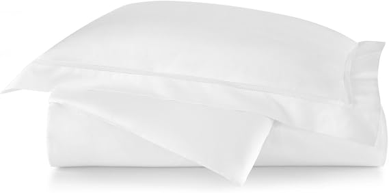 Peacock Alley Lyric Percale Duvet Covers - 500 Thread Count, Made in Italy, Luxury and Comfort - Queen (White)