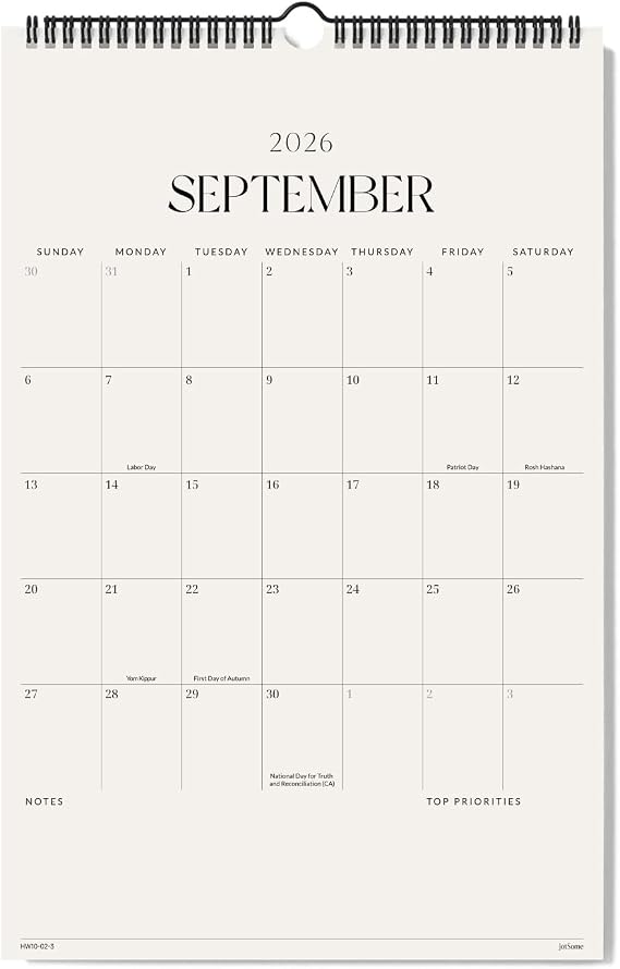Jotsome Wall Calendar 2026-2027, Academic Monthly Wall Calendar 11"x 17"