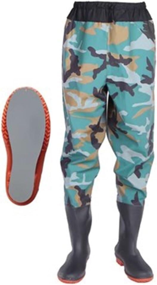 TIST Fishing Waders Hip Waders Green Camouflage Outdoor Fishing Trousers With Steel Plate Wading Boots Underwater Trousers