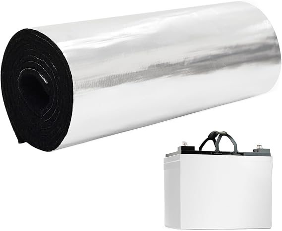 40"x7" Car Battery Insulation Kit - Battery Wrap Blanket Thermal Heat Shield Blanket for Extreme Temperature Hot Cold Weather Protection for Vehicle, Truck, RV Batteries, 1PC