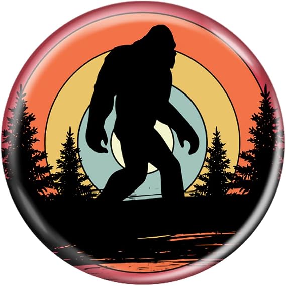 Bigfoot Retro 2.25 Inch Diameter Refrigerator Magnet