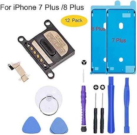 Earpiece Ear Speaker Replacement for iPhone 7 Plus,iPhone 8 Plus with Earpiece Metal Bracket and Tools and Screen Adhesive