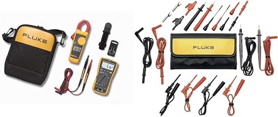 Fluke 117/323 KIT Multimeter and Clamp Meter Combo Kit + TL81A Test Lead Set, Deluxe Electronic