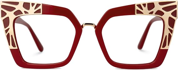 VOOGLAM Square Blue Light Glasses for Women Anti UV Eyestrain Dry Eyes Computer Phone TV Eyewear
