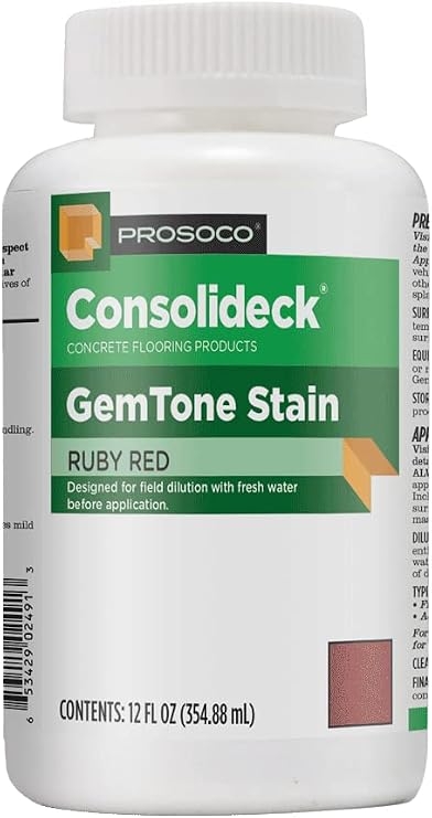 PROSOCO GemTone Stain | Translucent Color Dye for Interior Concrete Floors - Light Roast (12 OZ)