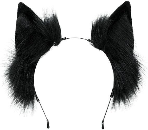 Cat Wolf Fox Ears Headband Faux Fur Animal Ears Cosplay Headwear Furry Ears Hair Hoop