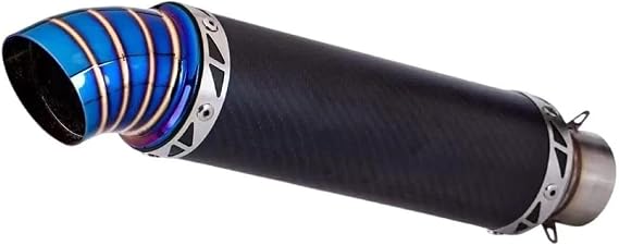 Motorcycle Exhaust Muffler With Blue Heat-treated Tip, NINJA400 Z900 CB400 R3 R6