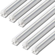 SHINESTAR 4FT LED Shop Lights, 40W 5000LM 5000K LED Shop Light Super Bright 75% Energy-Saving Linkable T8 Light Tube Integrated Fixture for Workshop Garage Basement, 6 Pack