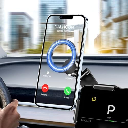 Tesla Model 3 Y S X Phone Mount Holder, Universal in Airplane Computer Phone Holder,Foldable Hidden Tesla Phone Holder Fit for All Phone, Tesla Model S X Y 3 Accessories 2025 2024
