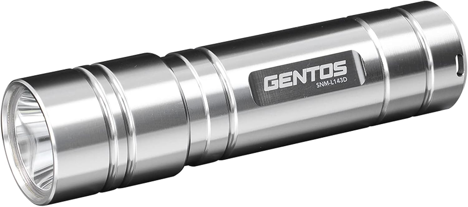 GENTOS SNM-L143D Flashlight, Small, LED Light, AAA Battery Operated, 260 Lumens, Handy Light, Flashlight