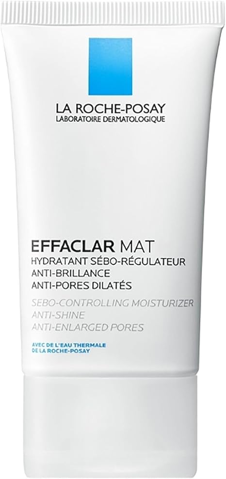 La Roche-Posay Moisturizing Gel Cream for Acne-Prone Skin, Effaclar Mat, 1.4 oz 40 g, Acne, Keratin, Oily Skin, Shine Control, Refreshing, Dermacosmetics