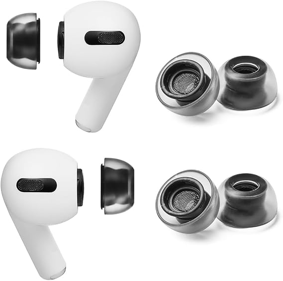 AZLA Crystal AirPods Pro Ear Tip Replacement, Premium LSR Silicone Tips