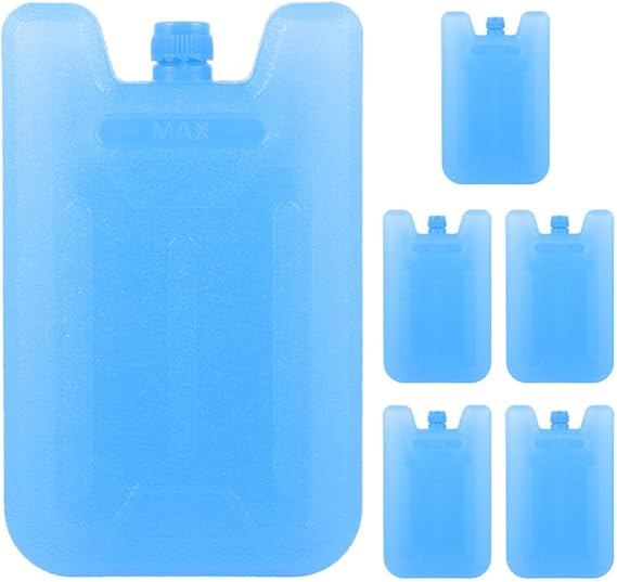 SUPVOX 6pcs Ice Packs Ice Crystal Boxes for Coolers Reusable Freezer Packs Camping Cooler Ice Blocks Cool Packs for Lunch Boxes Air Conditioner Fan Hot Weather Shipping