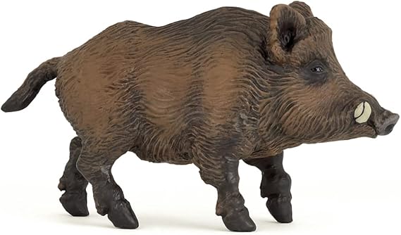 Papo Realistic Wild Boar Figurine Toy, Wild Life Collection, Kids Ages 3+