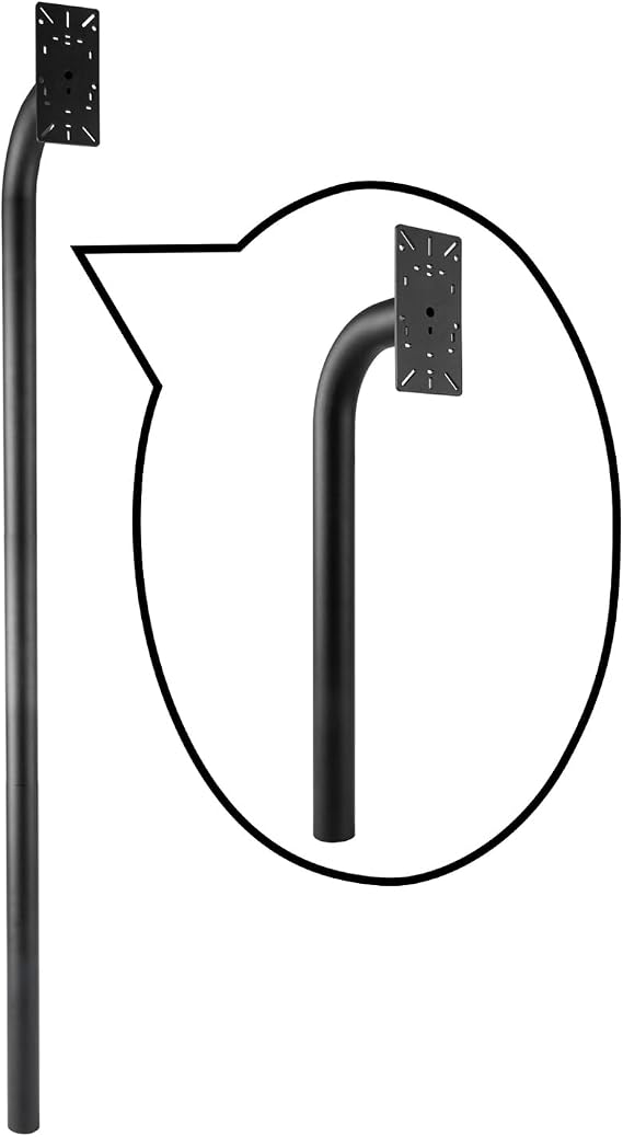 Universal Heavy Duty Aluminum 66 Height Burial Gooseneck Pedestal Post Gate Opener Wired Wirelss Keypad Mount, Compatible with Ghost Controls Mighty Mule CO-Z Topens Keypad, Need to Assemble