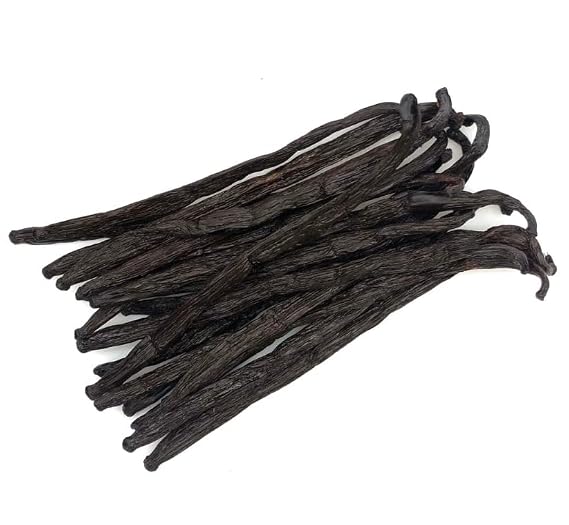 Madagascar Vanilla Beans 5 Count Grade A Gourmet Vanilla Pods 5-7" Great for Baking (Pack of 1)