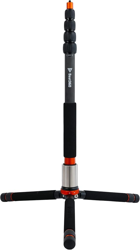 Monopod Pro Carbon Fiber Edition 360 Camera Stand, Compatible with Insta360 X5, X4, X3/DJI Osmo 360/GoPro MAX 2/Ricoh Theta X, Z1/Kandao Qoocam 3 Ultra