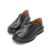 UniqueStride Women Tabi Platform Oxfords Split Toe Leather Shoes Unisex Japanese Mules Slip On Comfortable Flat Shoe Derby Fashion Loafers