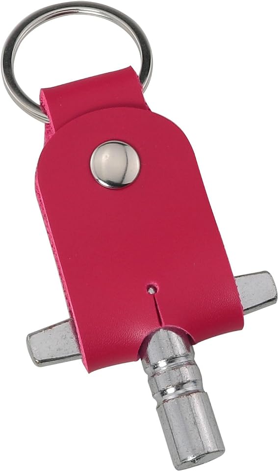 Red T-Shaped Drum Tuning Key Drum Keychain Drum Tuning Key Turner Stainless Steel Drum Key Drum Tuner Keychain Drum Key Tool Continuous Motion Speed Key Chain Drum Adjusting Accessory