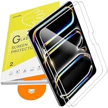 SPARIN 2 Pack Screen Protector for iPad Pro 11 inch M5 2025/M4 2024 (6th/5th Generation), 9H Hardness Tempered Glass with Easy Application Tray, Face ID & Apple Pencil Compatible and Case Friendly