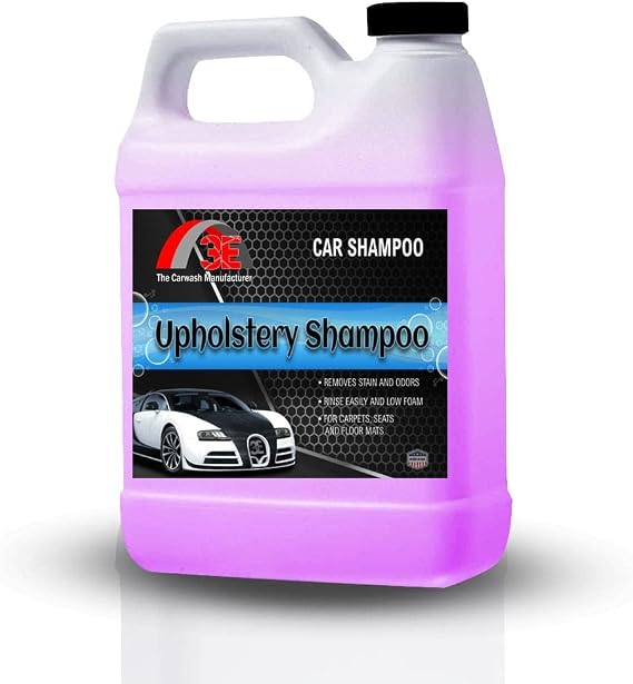3E Low Foaming Citrus Fabric Clean Carpet, Upholstery Cleaner, Stain Remover & Odor Eliminator for Car Carpet, Floor Mats & Seats - No Residue Formula Half Gallon (64oz)