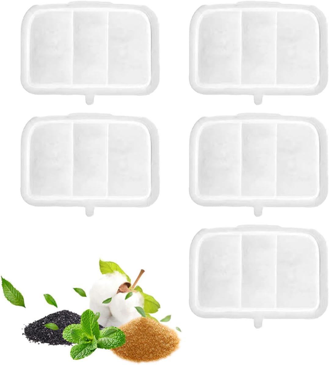 5 Pack Cat Fountain Filter Fits Petkit EVERSWEET MAX 105 fl oz/3L Cordless Pet Fountain