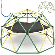 Amictoy Climbing Dome, 10FT Climber with Hammock & Swing, Jungle Gym Backyard for Kids, 2025 Upgraded Model Indoor Outdoor Toddler Play Equipment, Easy Assembly, Safety Certified