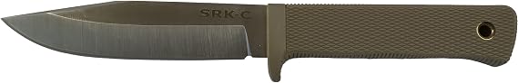 Cold Steel Exclusive SRK Compact Fixed Blade Knife 5" Clip Point CPM-3V Satin Blade Kray-Ex Handle Flat Dark Earth