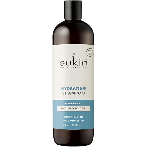 Sukin Hydrating Shampoo, Sulfate Free Repairs Dry, Damaged Hair, Anti-Frizz, Clean Ingredients, Coconut & Lime Scent, 16.91 Fl Oz