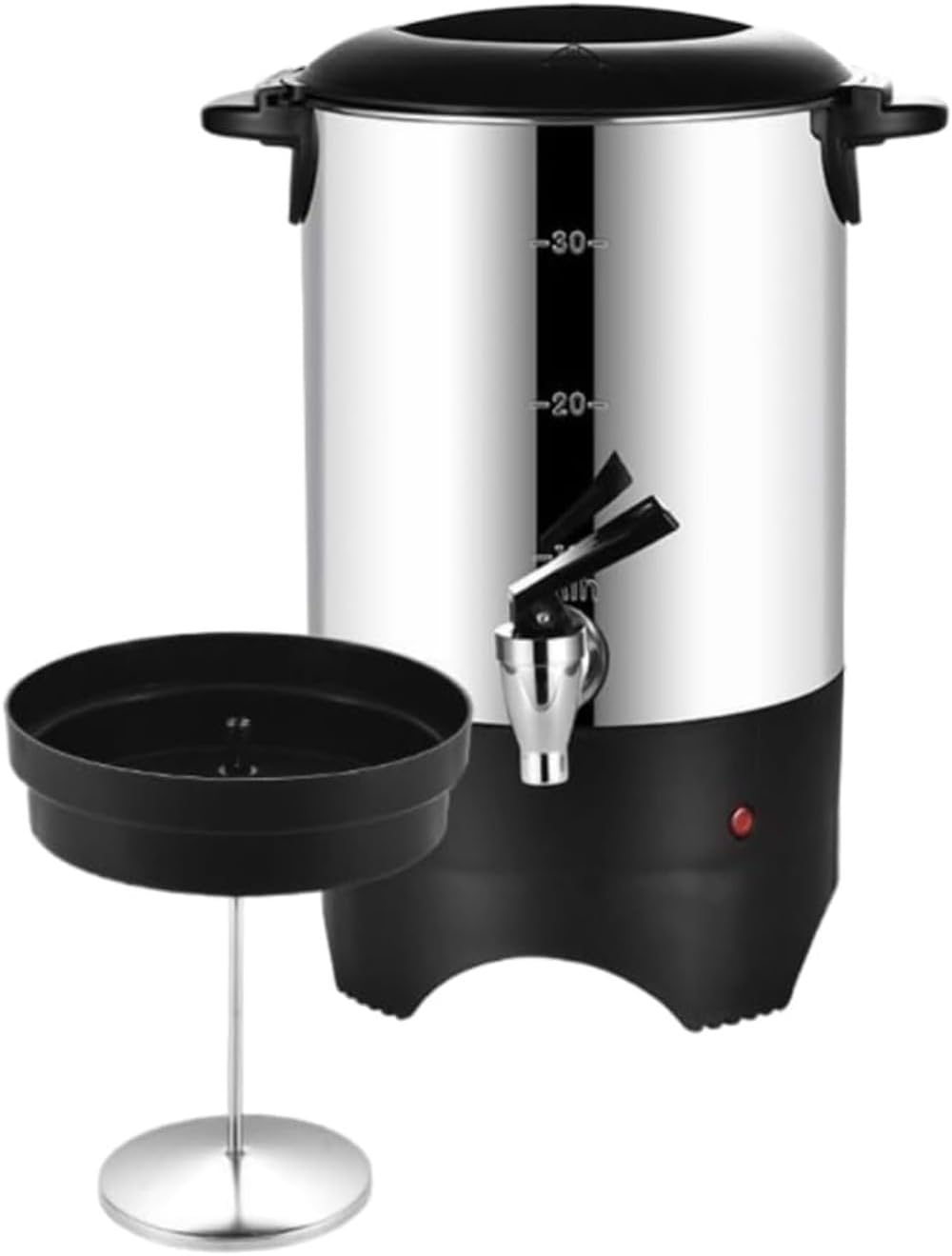 Commercial Electric Coffee Maker 5.5L Large Capacity Double Insulated Stainless Steel Hot and Cold Water Jug with Lid, Removable Filter Perfect for Office, Party, Cafe, Wedding Single Layer