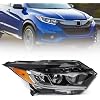 Huray Right Headlight Assembly for Honda HRV 2019 2020 2021 2022 [Halogen Type] [LED DRL] OE Head Lamp Replacement Passenger Side