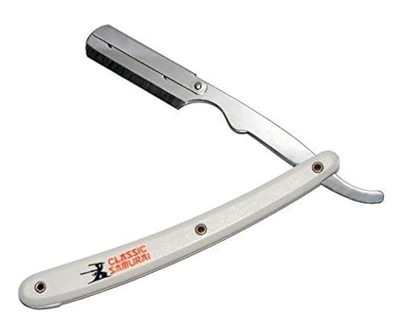 Stainless Steel Professional Barber Straight Edge Razor (WHITE)