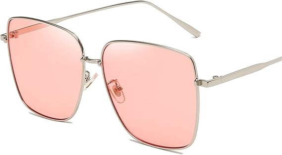 GAOXIN Metal Large Frame Fashion Sunglasses Men and Women Street Shooting Outdoor Vacation Sunshade (Color : D, Size : Medium)