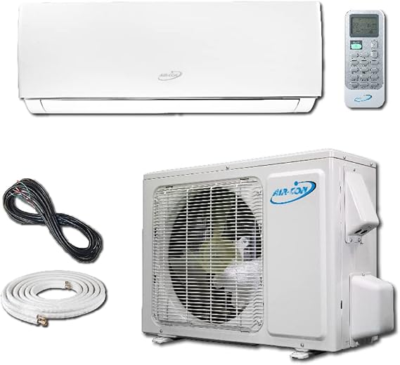 Aircon 24000 BTU Mini Split Air Conditioner Ductless AC/Heating System - 18 SEER - 15 Lineset & Wiring - 100% Ready to Install