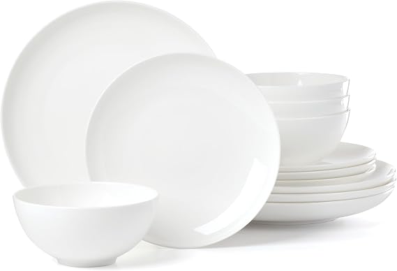 Lenox Studio 1414 Coupe Bone China 12-Piece Dinnerware Set for 4