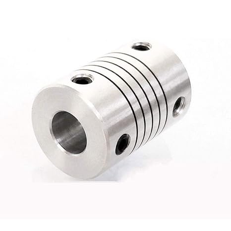 Flexible Shaft Coupling Joint Stepper Motor Coupler Connector 4mm to 5mm Shaft 25mm Length 19mm Diameter Stepper Motor Coupler Aluminum Alloy Joint Connector for 3D Printer CNC (4mm to 5mm Shaft)