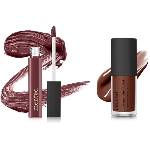 Mented Cosmetics Lip Gloss for Women Tinted Lip Balm Stain, Berry, 0.16oz