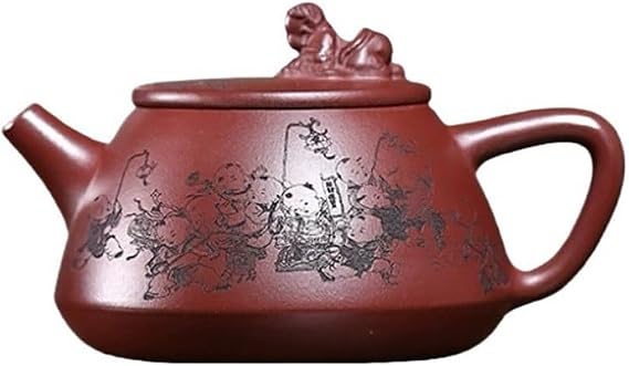Kettle Teapot Household Kung Fu Tea Set Tea Room Living Room Da Hong Pao Engraved Bai Zi Na Fu Teapot Portable Water Teapot