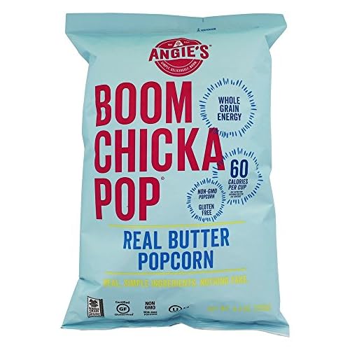 Angies Kettle Corn Popcorn - Boom Chicka Pop - Real Butter - Case of 12-4.4 oz